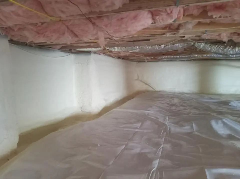 Crawl space encapsulation with closed-cell spray foam for Metal Roof Coating in Winder